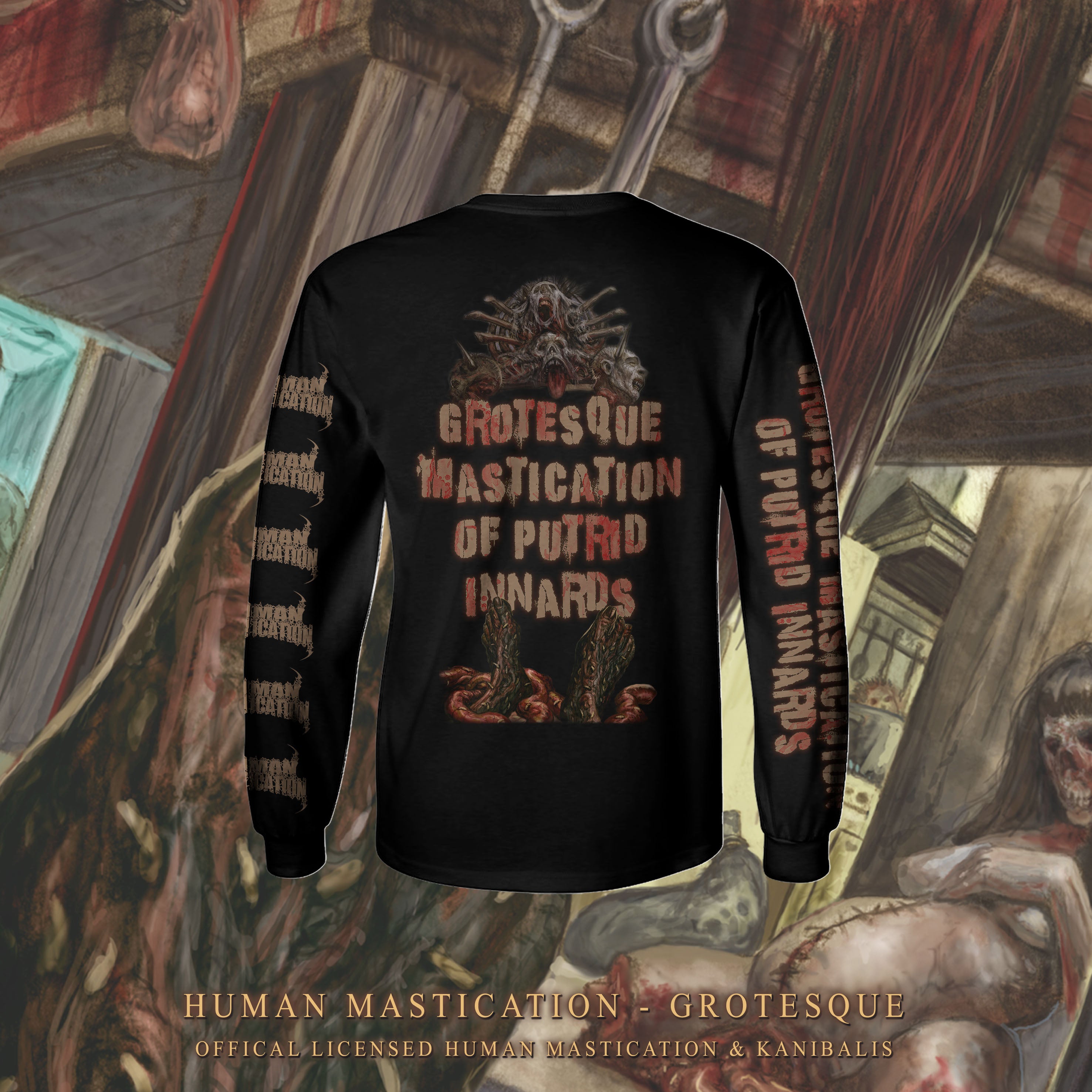 Pre-Order HUMAN MASTICATION - GROTESQUE COVER LS